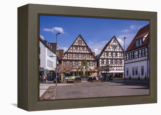 Germany, Baden-Wurttemberg, Metropolregion Stuttgart, Kirchheim Unter Teck, Marketplace-Udo Siebig-Framed Premier Image Canvas