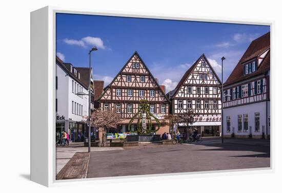 Germany, Baden-Wurttemberg, Metropolregion Stuttgart, Kirchheim Unter Teck, Marketplace-Udo Siebig-Framed Premier Image Canvas