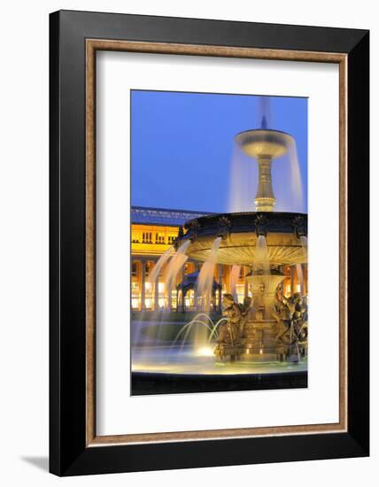 Germany, Baden-Wurttemberg, Stuttgart, Castle Square, Fountain-Herbert Kehrer-Framed Photographic Print