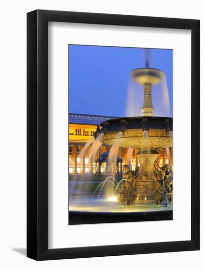 Germany, Baden-Wurttemberg, Stuttgart, Castle Square, Fountain-Herbert Kehrer-Framed Photographic Print