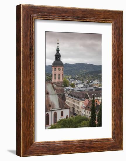 Germany, Baden-Wurttemburg, Baden-Baden, Elevated Town View-Walter Bibikow-Framed Photographic Print