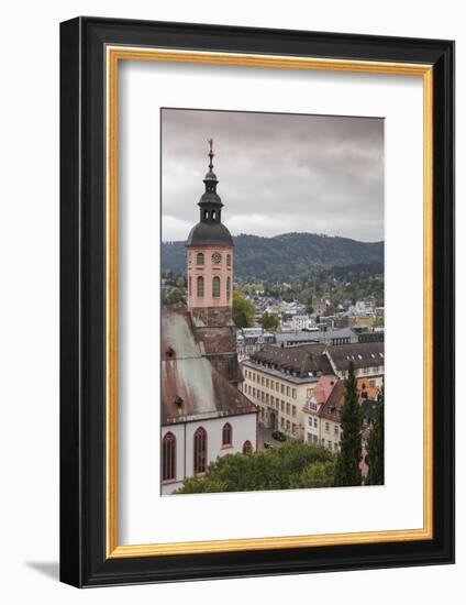 Germany, Baden-Wurttemburg, Baden-Baden, Elevated Town View-Walter Bibikow-Framed Photographic Print