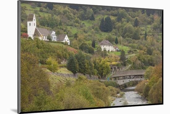 Germany, Baden-Wurttemburg, Black Forest, Forbach, Wooden Covered Bridge-Walter Bibikow-Mounted Photographic Print