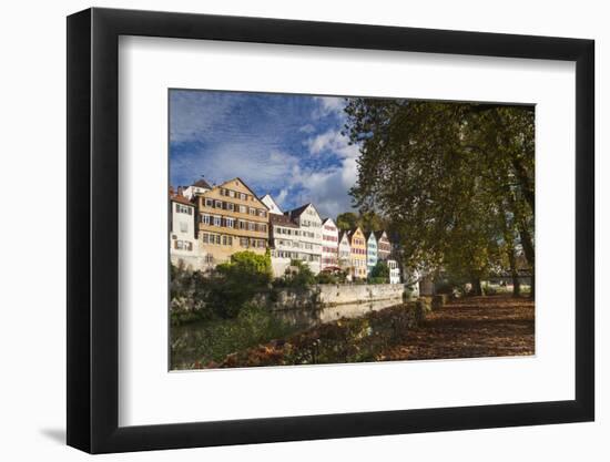 Germany, Baden-Wurttemburg, Tubingen, Old Town Buildings Along the Neckar River-Walter Bibikow-Framed Photographic Print