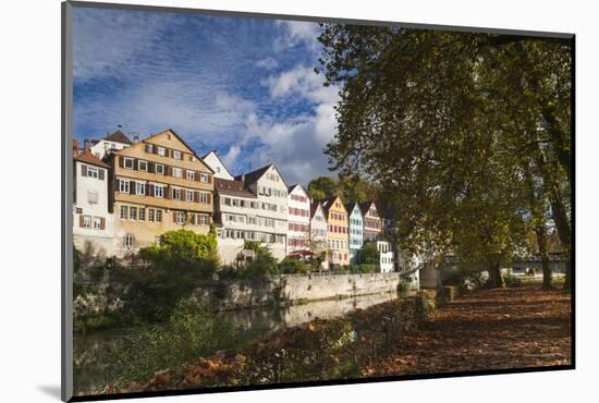 Germany, Baden-Wurttemburg, Tubingen, Old Town Buildings Along the Neckar River-Walter Bibikow-Mounted Photographic Print