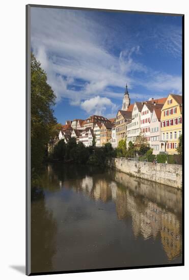 Germany, Baden-Wurttemburg, Tubingen, Old Town Buildings Along the Neckar River-Walter Bibikow-Mounted Photographic Print