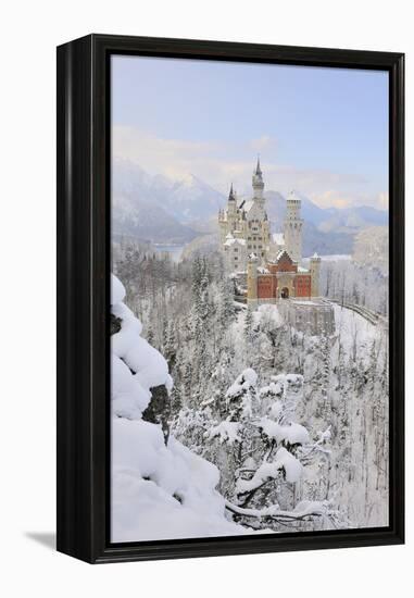 Germany, Bavaria, AllgŠu, Neuschwanstein Castle-Herbert Kehrer-Framed Premier Image Canvas