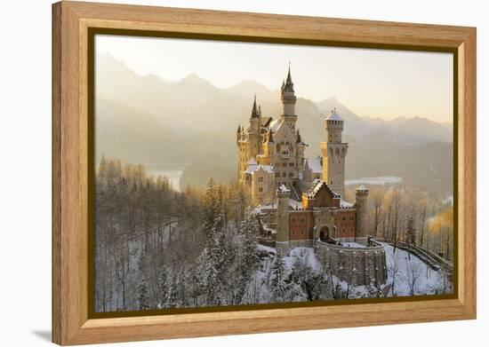 Germany, Bavaria, AllgŠu, Neuschwanstein Castle-Herbert Kehrer-Framed Premier Image Canvas