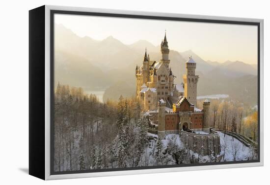 Germany, Bavaria, AllgŠu, Neuschwanstein Castle-Herbert Kehrer-Framed Premier Image Canvas