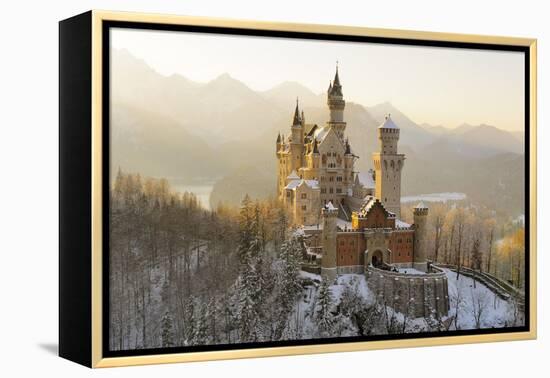 Germany, Bavaria, AllgŠu, Neuschwanstein Castle-Herbert Kehrer-Framed Premier Image Canvas