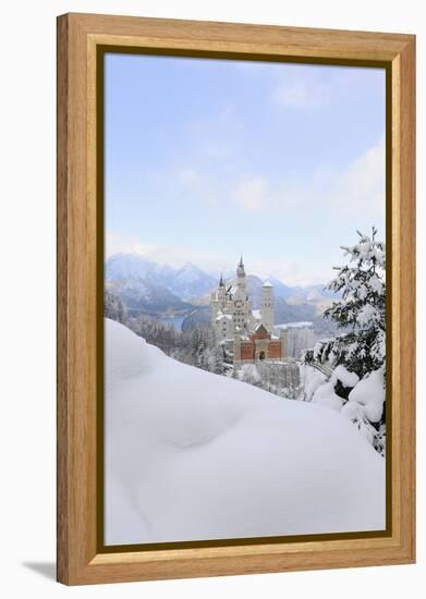 Germany, Bavaria, AllgŠu, Neuschwanstein Castle-Herbert Kehrer-Framed Premier Image Canvas
