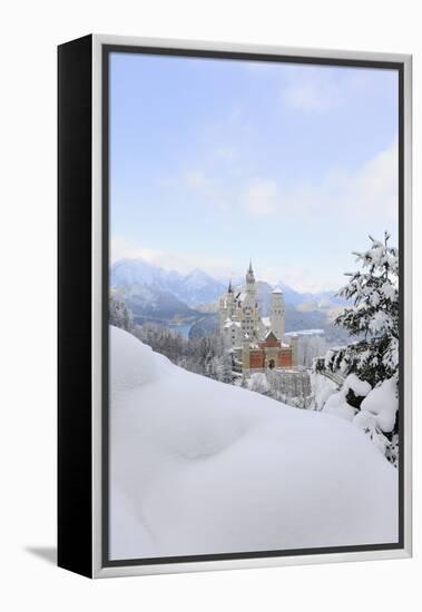 Germany, Bavaria, AllgŠu, Neuschwanstein Castle-Herbert Kehrer-Framed Premier Image Canvas