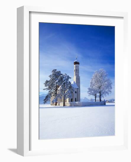 Germany, Bavaria, AllgŠu, Schwangau, Pilgrimage Church Saint Coloman-Herbert Kehrer-Framed Photographic Print