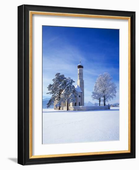 Germany, Bavaria, AllgŠu, Schwangau, Pilgrimage Church Saint Coloman-Herbert Kehrer-Framed Photographic Print