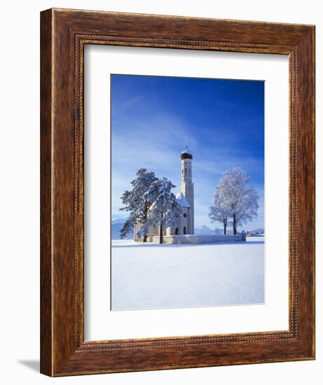 Germany, Bavaria, AllgŠu, Schwangau, Pilgrimage Church Saint Coloman-Herbert Kehrer-Framed Photographic Print