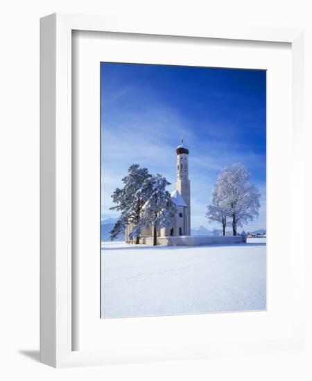 Germany, Bavaria, AllgŠu, Schwangau, Pilgrimage Church Saint Coloman-Herbert Kehrer-Framed Photographic Print