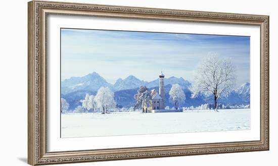 Germany, Bavaria, AllgŠu, Schwangau, Pilgrimage Church Saint Coloman-Herbert Kehrer-Framed Photographic Print