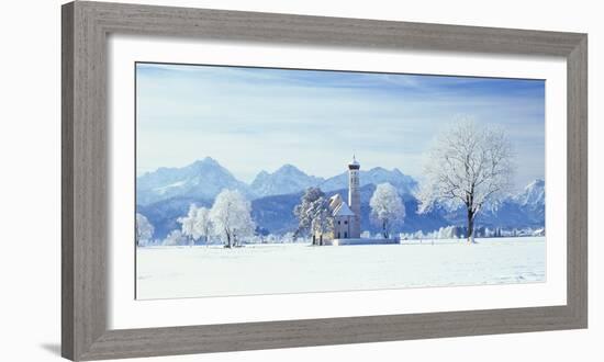 Germany, Bavaria, AllgŠu, Schwangau, Pilgrimage Church Saint Coloman-Herbert Kehrer-Framed Photographic Print