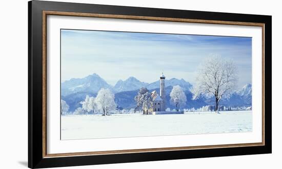 Germany, Bavaria, AllgŠu, Schwangau, Pilgrimage Church Saint Coloman-Herbert Kehrer-Framed Photographic Print