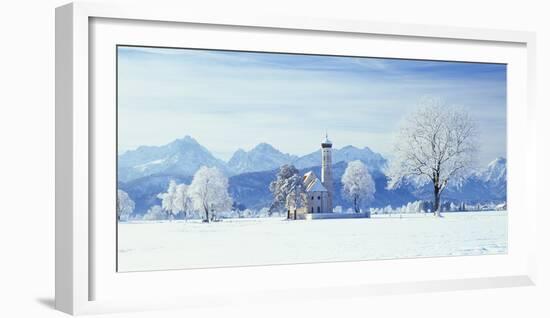 Germany, Bavaria, AllgŠu, Schwangau, Pilgrimage Church Saint Coloman-Herbert Kehrer-Framed Photographic Print