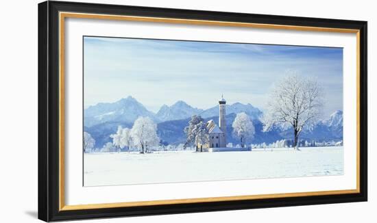 Germany, Bavaria, AllgŠu, Schwangau, Pilgrimage Church Saint Coloman-Herbert Kehrer-Framed Photographic Print