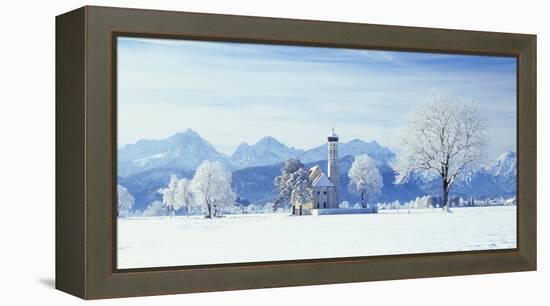 Germany, Bavaria, AllgŠu, Schwangau, Pilgrimage Church Saint Coloman-Herbert Kehrer-Framed Premier Image Canvas