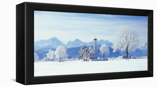 Germany, Bavaria, AllgŠu, Schwangau, Pilgrimage Church Saint Coloman-Herbert Kehrer-Framed Premier Image Canvas