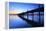 Germany, Bavaria, Ammersee (Lake Ammer), Herrsching, Footbridge at Sundown-Andreas Vitting-Framed Premier Image Canvas