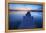 Germany, Bavaria, Ammersee (Lake Ammer), Herrsching, Footbridge at Sundown-Andreas Vitting-Framed Premier Image Canvas