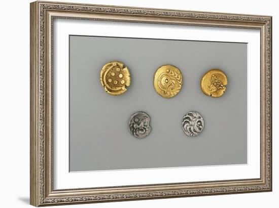 Germany, Bavaria, Celtic Coins, Gold and Silver-null-Framed Giclee Print