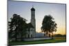 Germany, Bavaria, Church of Saint Coloman at Schwangau Near FŸssen, Sundown-Uwe Steffens-Mounted Photographic Print