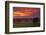 Germany, Bavaria, Faistenberg, Red Sky About the Bavarian Alpine Foothills and the Mangfallgebirge-Bernd Rommelt-Framed Photographic Print