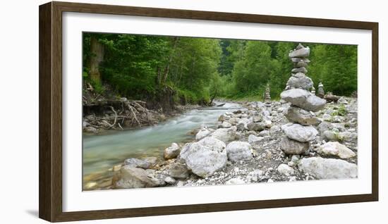 Germany, Bavaria, Garmisch-Partenkirchen, Crains on the Partnach (River-Andreas Vitting-Framed Photographic Print