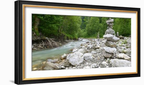 Germany, Bavaria, Garmisch-Partenkirchen, Crains on the Partnach (River-Andreas Vitting-Framed Photographic Print