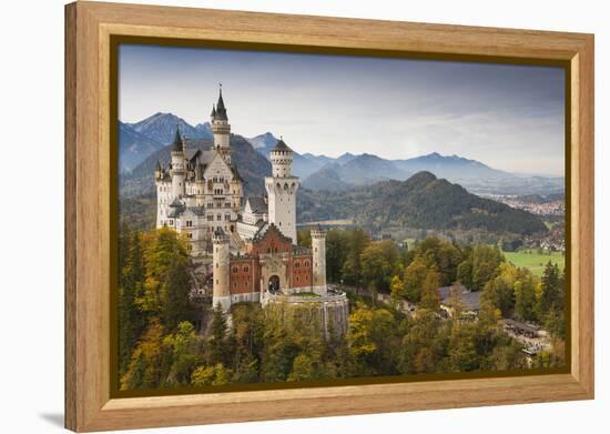 Germany, Bavaria, Hohenschwangau, Elevated View of a Castle in the Fall-Walter Bibikow-Framed Premier Image Canvas