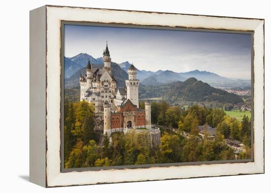 Germany, Bavaria, Hohenschwangau, Elevated View of a Castle in the Fall-Walter Bibikow-Framed Premier Image Canvas