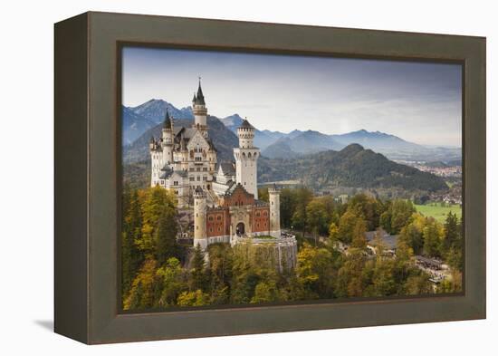 Germany, Bavaria, Hohenschwangau, Elevated View of a Castle in the Fall-Walter Bibikow-Framed Premier Image Canvas