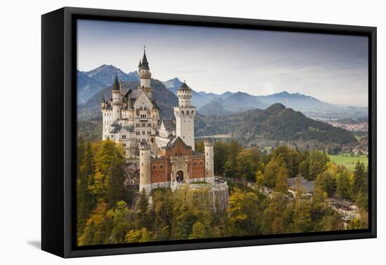 Germany, Bavaria, Hohenschwangau, Elevated View of a Castle in the Fall-Walter Bibikow-Framed Premier Image Canvas