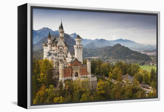 Germany, Bavaria, Hohenschwangau, Elevated View of a Castle in the Fall-Walter Bibikow-Framed Premier Image Canvas