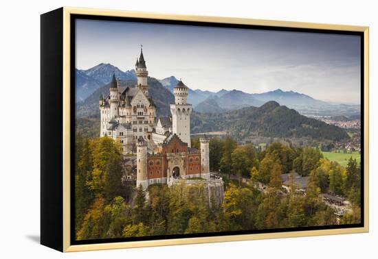 Germany, Bavaria, Hohenschwangau, Elevated View of a Castle in the Fall-Walter Bibikow-Framed Premier Image Canvas