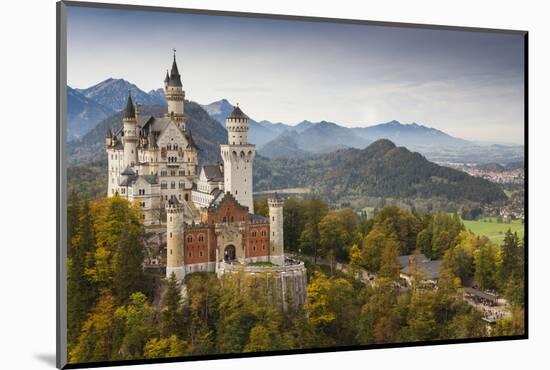 Germany, Bavaria, Hohenschwangau, Elevated View of a Castle in the Fall-Walter Bibikow-Mounted Photographic Print