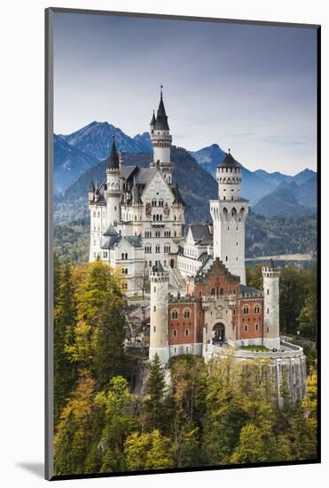 Germany, Bavaria, Hohenschwangau, Elevated View of a Castle in the Fall-Walter Bibikow-Mounted Photographic Print