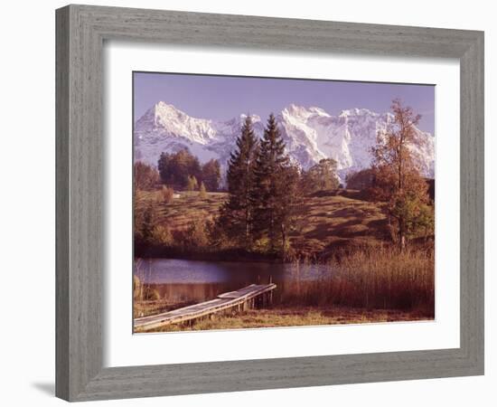 Germany, Bavaria, Lake Geroldsee, Karwendel Mountains, Autumn-Thonig-Framed Photographic Print