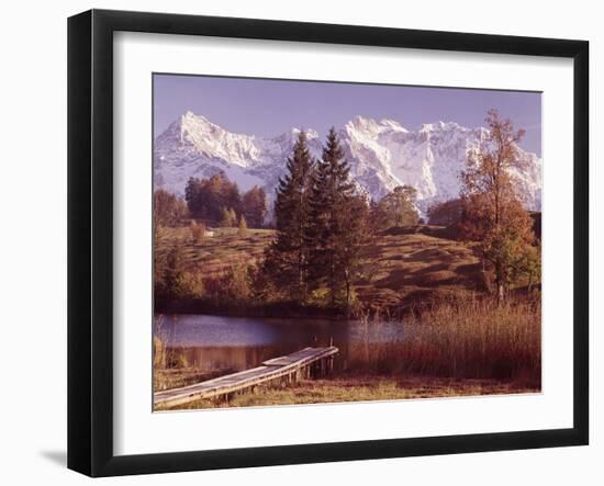 Germany, Bavaria, Lake Geroldsee, Karwendel Mountains, Autumn-Thonig-Framed Photographic Print