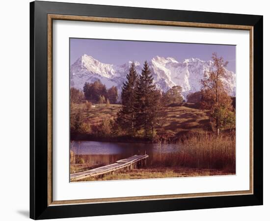 Germany, Bavaria, Lake Geroldsee, Karwendel Mountains, Autumn-Thonig-Framed Photographic Print