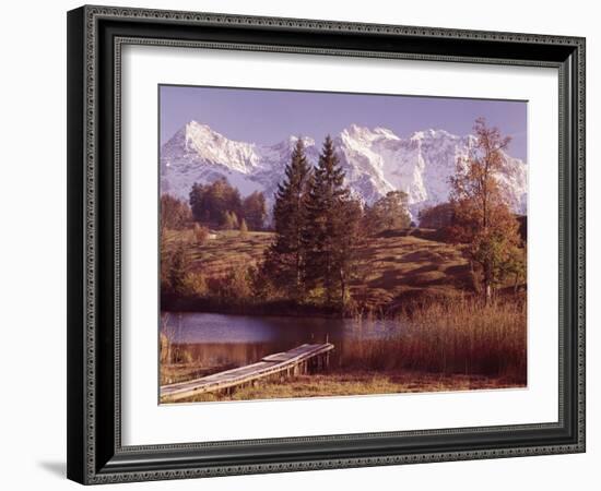 Germany, Bavaria, Lake Geroldsee, Karwendel Mountains, Autumn-Thonig-Framed Photographic Print