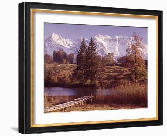 Germany, Bavaria, Lake Geroldsee, Karwendel Mountains, Autumn-Thonig-Framed Photographic Print