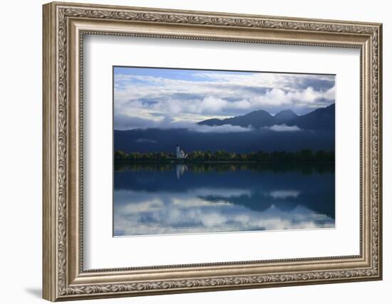 Germany, Bavaria, Morning Mood, 'Forggensee' (Lake) Near FŸssen, Water Mirroring-Uwe Steffens-Framed Photographic Print