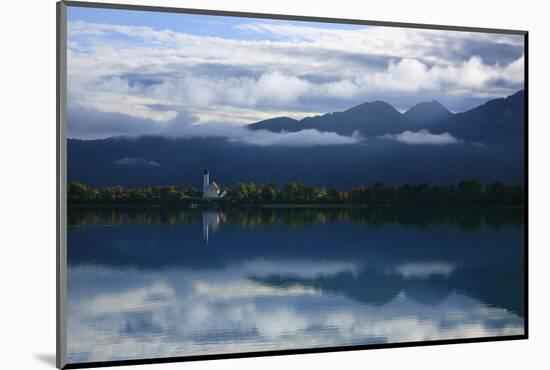 Germany, Bavaria, Morning Mood, 'Forggensee' (Lake) Near FŸssen, Water Mirroring-Uwe Steffens-Mounted Photographic Print