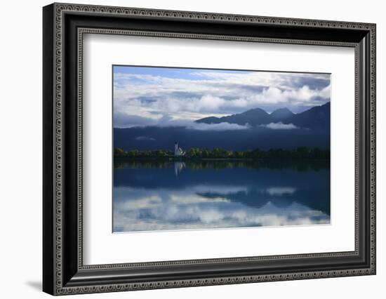 Germany, Bavaria, Morning Mood, 'Forggensee' (Lake) Near FŸssen, Water Mirroring-Uwe Steffens-Framed Photographic Print